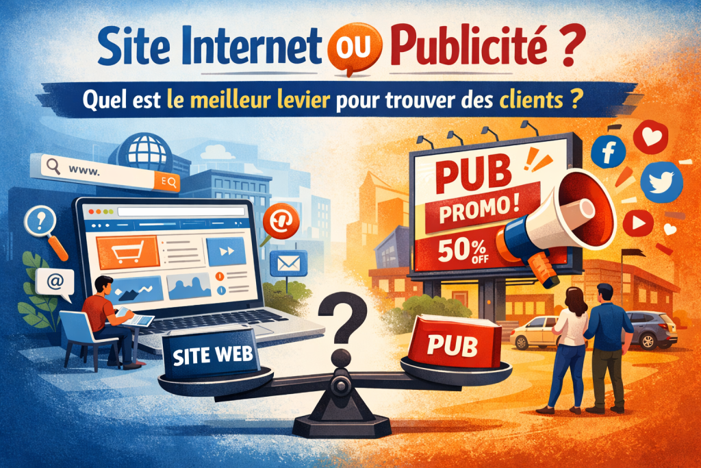 Site internet ou publicité : quel est le meilleur levier pour trouver des clients ?